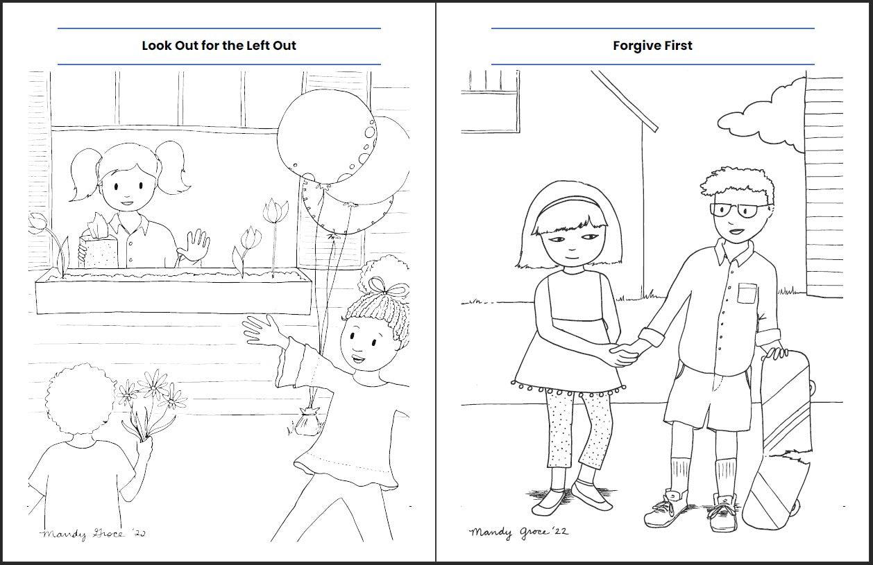 Everyday Kindness: 4-Page Coloring Book & Kids Discussion Guide