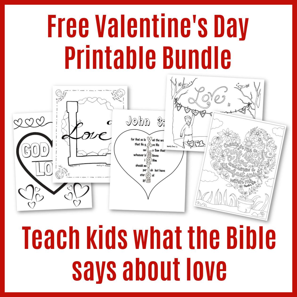 Download Valentine S Day Printable Bundle Free Download Only The Sunday School Store