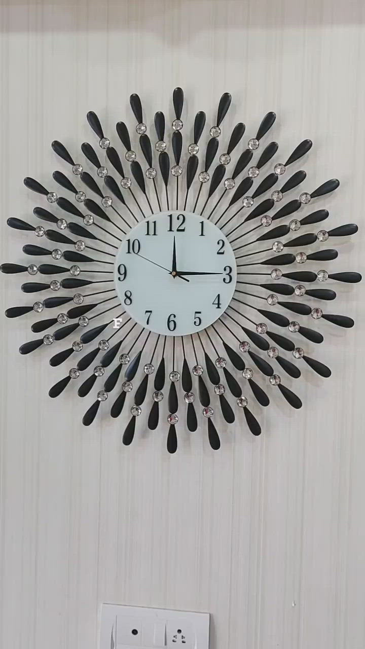 Black Clock Homemade Sex Videos - FunkyTradition Royal Black 3D Peacock Wall Clock for Home Office Decor â€“  FunkyDecors