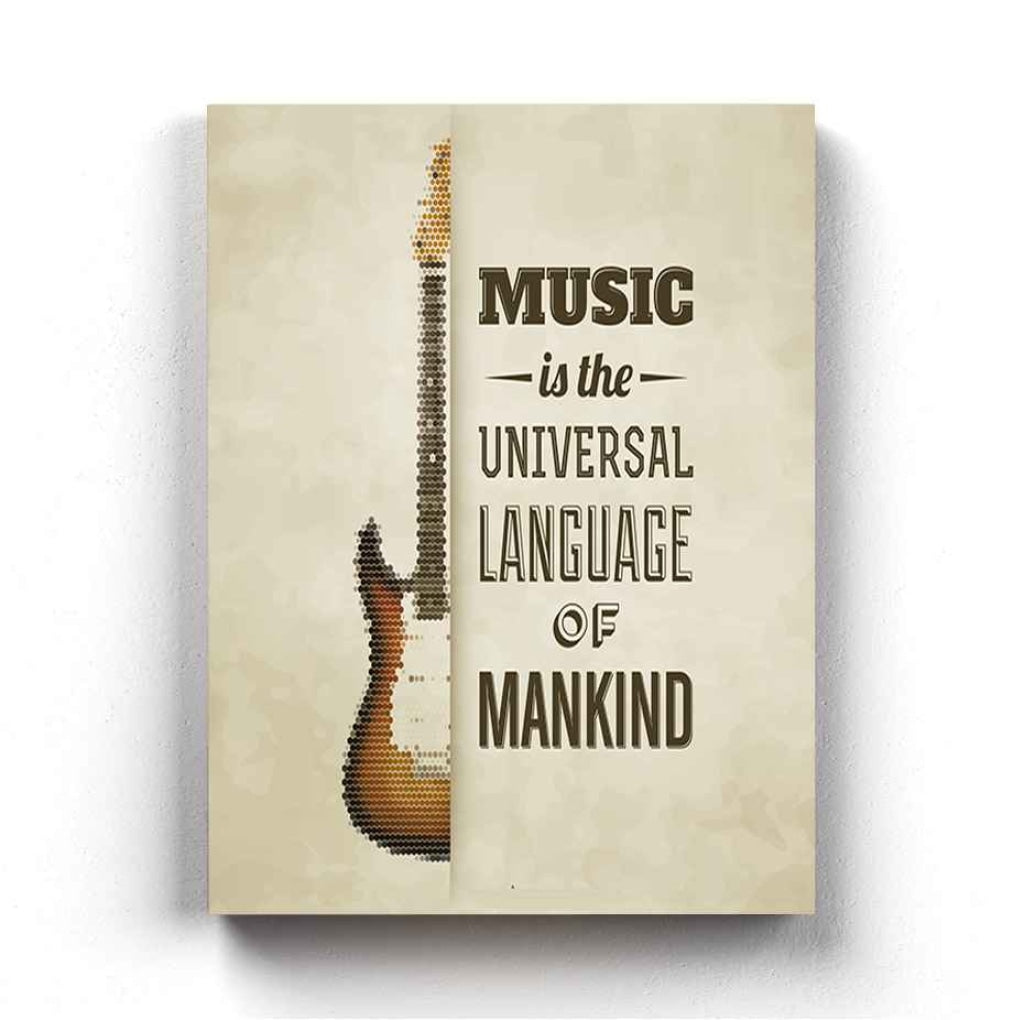 Music Is The Universal Language Of Mankind - Life Quotes Art Frame ...