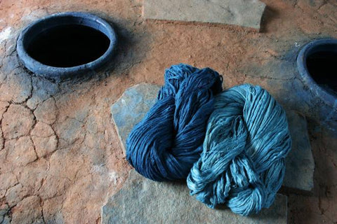 Indigo Yarn Dyeing Process, Dyeing Silk with Natural Indigo