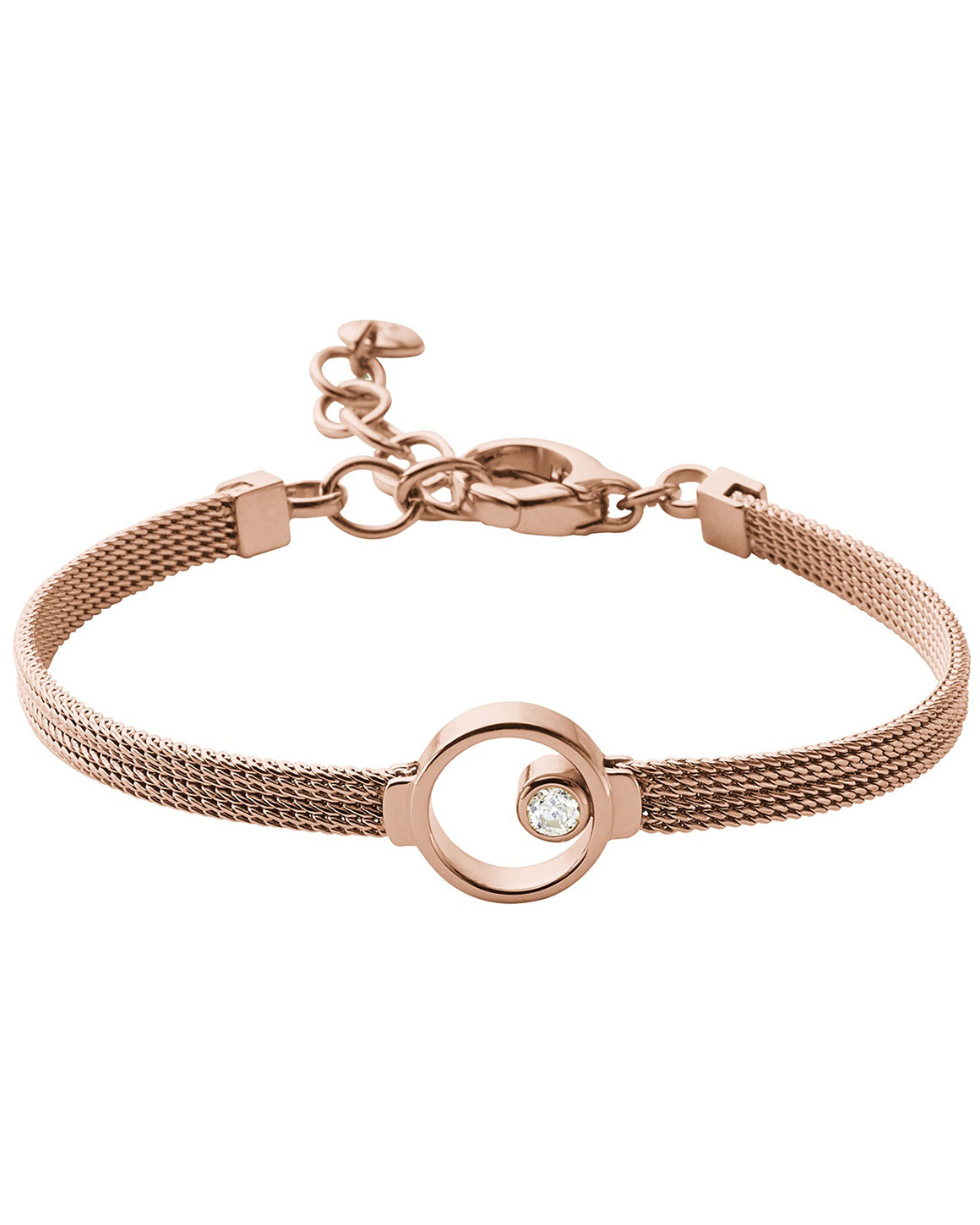 Skagen Elin Crystal Circle Rose Gold Plated Bracelet SKJ0851791 ...