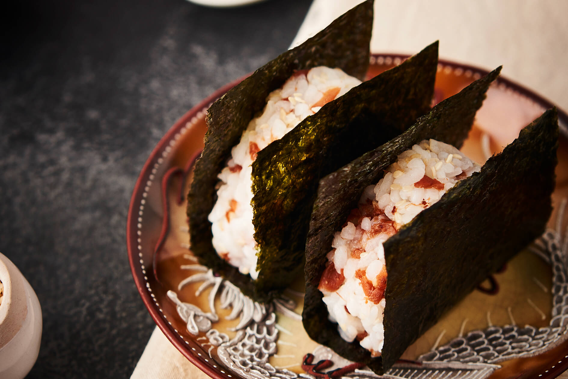 Sushi Accessories. Japanese Traditional Food Culture Stock Photo