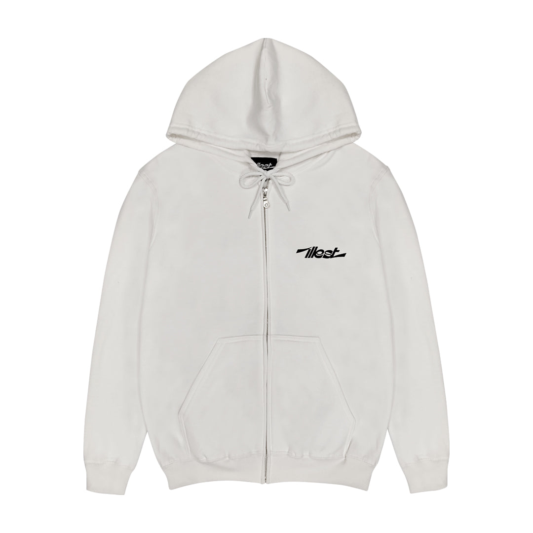 ILLEST MOTORVERSE ZIP HOODIE - White – Illest PH