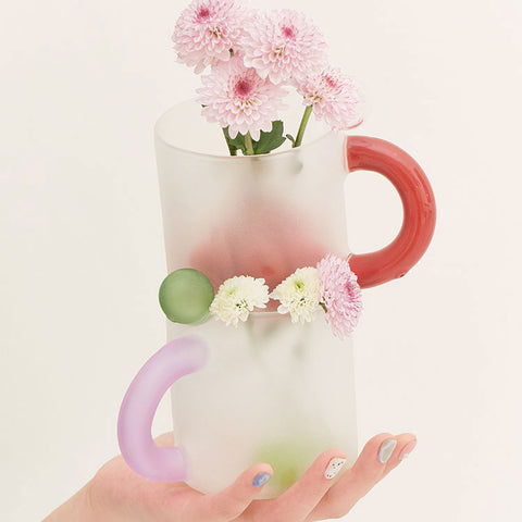 CANDY-COLOR MATTE GLASS DESIGN GLASS CUP