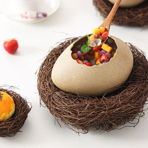 CREATIVE EGGSHELL CERAMIC DESSERT BOWL