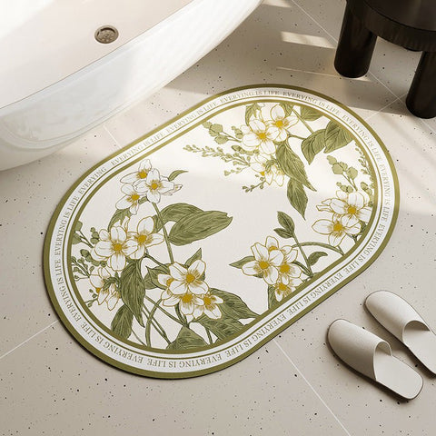 OVAL BATHROOM FLOOR MAT