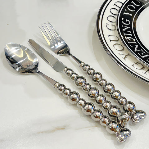 PEARL HANDLE KNIFE AND FORK SPOON SET