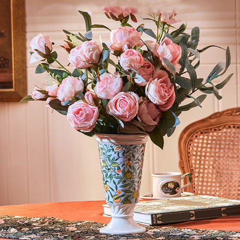 POMEGRANATE RELIEF CERAMIC VASE