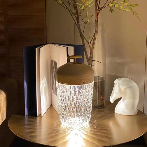 SAINTLOUIS CRYSTAL PINE CONE TABLE LAMP