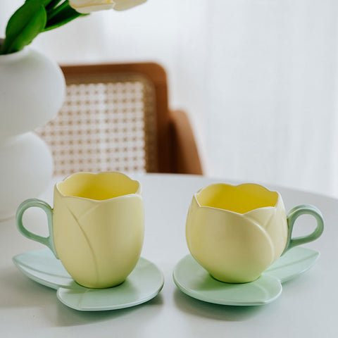 TULIP COFFEE CUP AND SAUCER