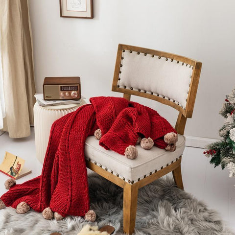 CHRISTMAS WOOL CASHMERE BLANKETS - 4 COLORS
