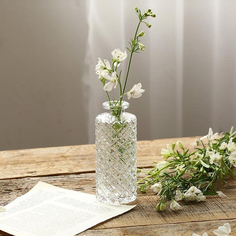 EMBOSSED CRYSTAL VASE