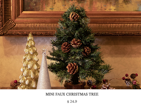 MINI FAUX CHRISTMAS TREE