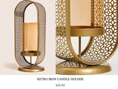 HOLLOW-OUT DESIGN CANDLE HOLDER