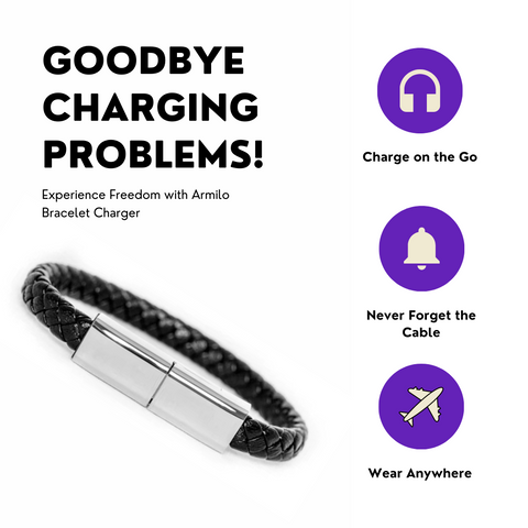 iConic Charge Leather Bracelet Charging Cable  CSK Gifts