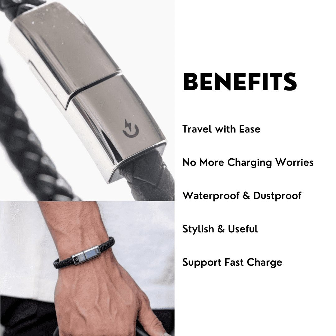 Armilo Bracelet Charger USB C & Lightning to A Cable 3A Fast Charging For  Smartphone | Be Different
