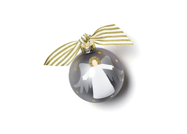 Fair Skin Angel Glass Ornament Forever In Our Hearts Design