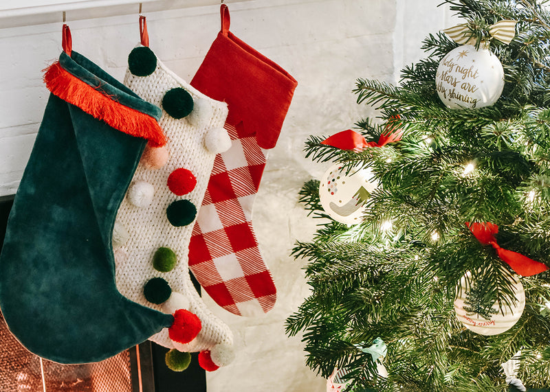 Pine Velvet Stocking | Christmas Stocking | Coton Colors
