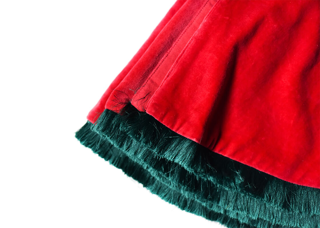 velvet skirt red