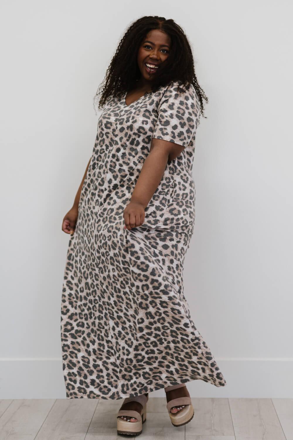 Zenana Born to be Wild Full Size Run Leopard Print Maxi Dress-TOPS / DRESSES-[Adult]-[Female]-Blue Zone Planet