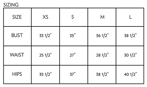 Sizing – We Are Sundays