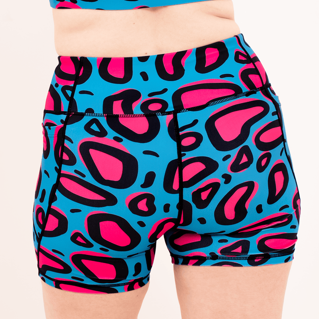 Lazy Leopard - Gym Shorts + Sports Bra Bundle