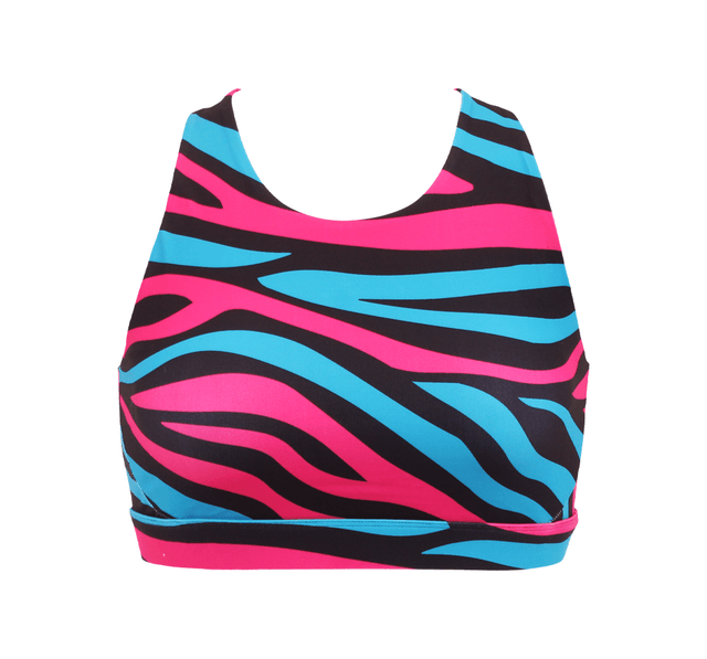 Zebra Print Pink Padded Sports Bra – Pup Scruffs