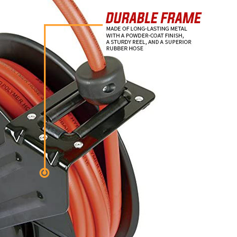 Durable Frame of 50 ft Retractable Air Hose