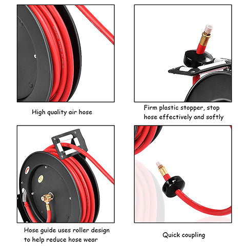 Features of 50 ft Retractable Air Hose