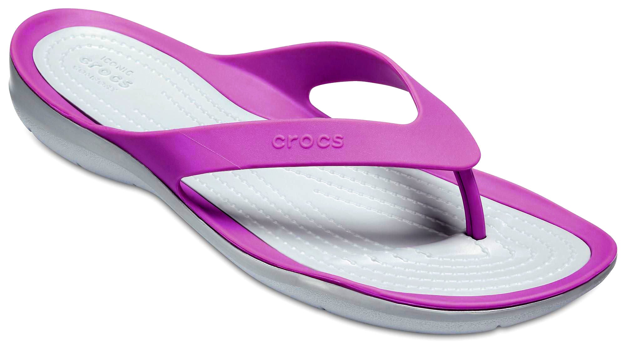 Crocs Womens 'Swiftwater' Flip Flops - Amethyst Purple / Grey – Salt Cellar  Clothing