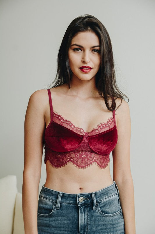 Velvet Longline Bralette – Market Street Boutique