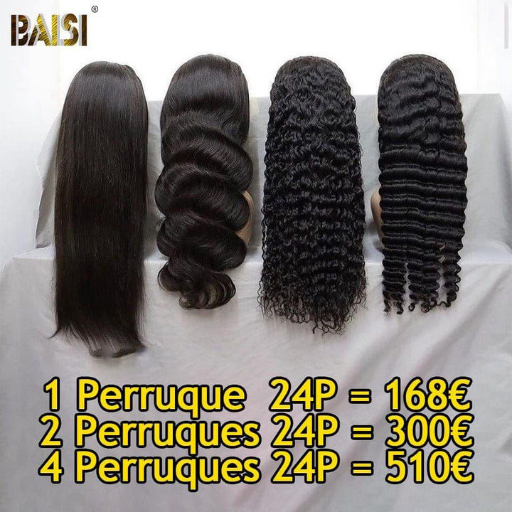 BAISI HAIR FR Lotto Di 4 Parrucche Colorate 510€ In 100% Capelli Umani –  baisihairfr