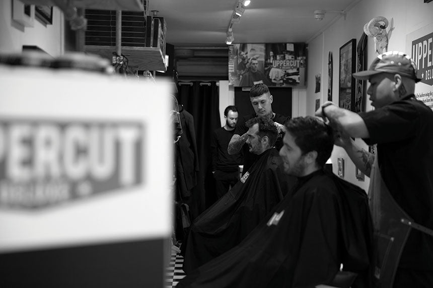 Men getting haircuts