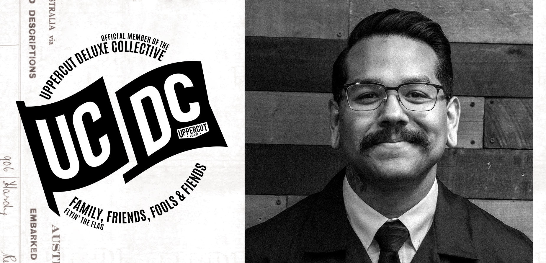 Chris Salazar next to UCDC logo