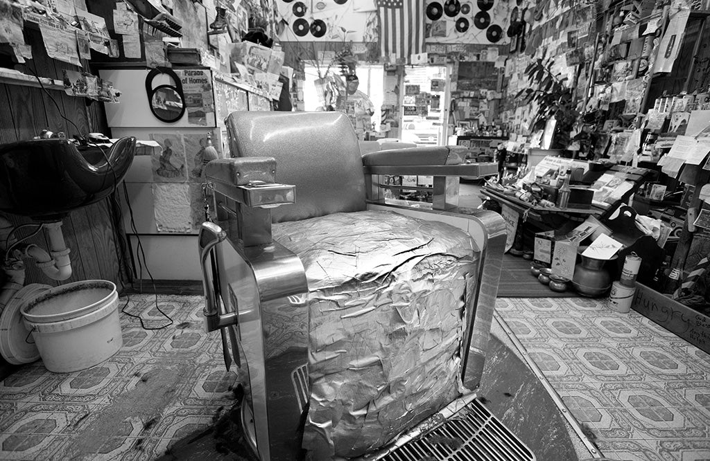 Old barbershop chair