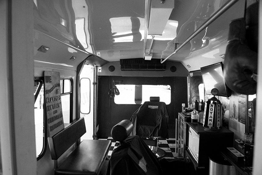 Inside of cut bus