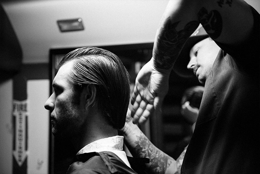 Man getting haircut