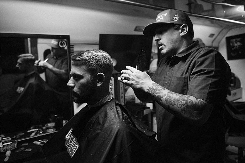 Man getting haircut