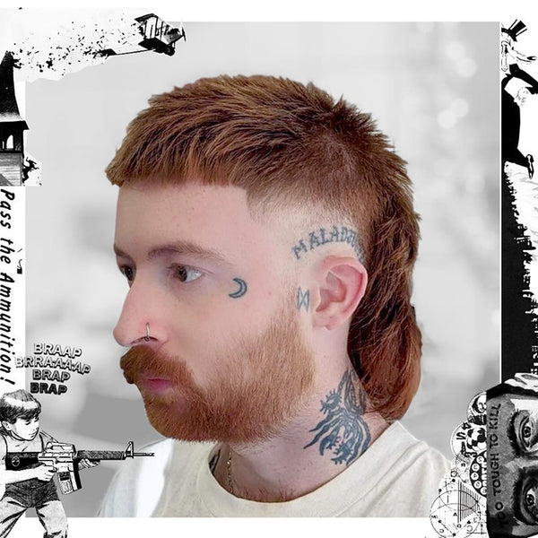 Crop Mullet with Fade Hairstyle