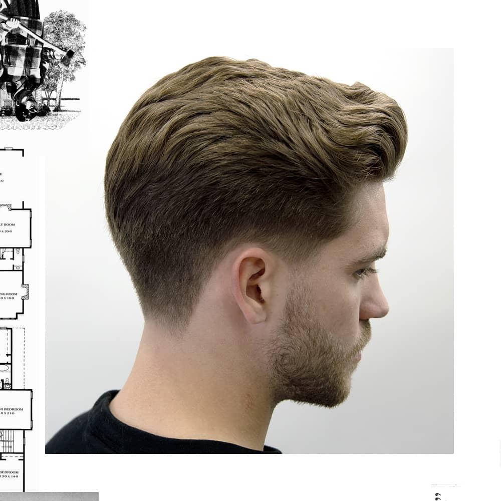 Sweep-Back Quiff Haircut for men, with... - RAVE Salon & Spa | Facebook