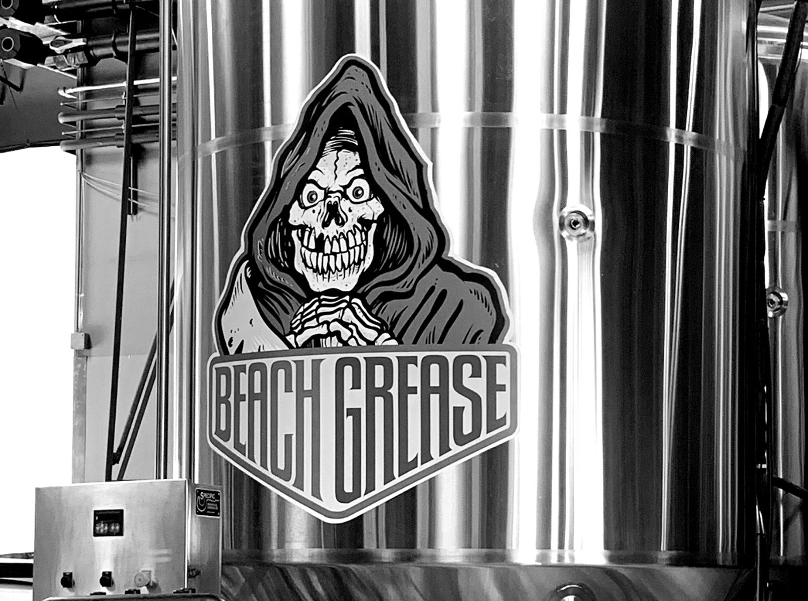 Beach grease logo on vat