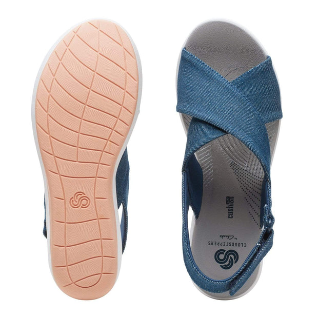 clarks denim sandals