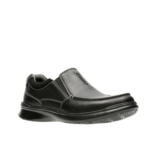 clarks leather slip on shoes