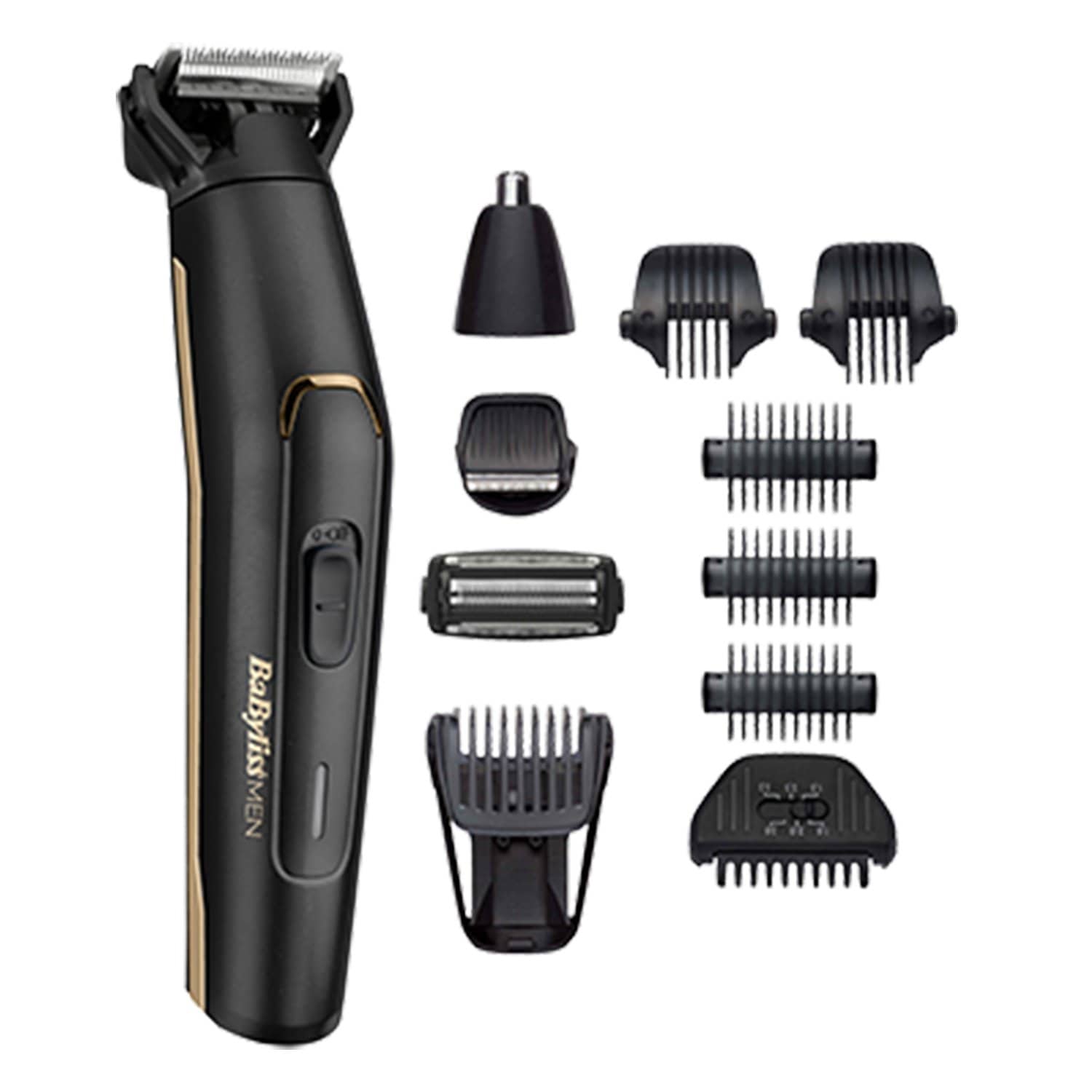 babyliss men 10 in 1 titanium face and body multi grooming kit with nose trimmer head