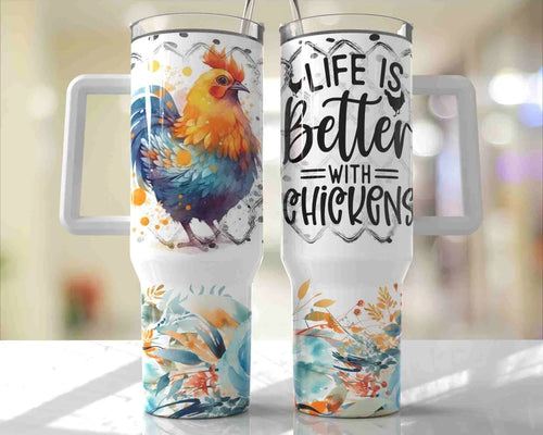 Bright Floral 40 oz Tumbler Sublimation Transfer – Rusty Rocker Transfers