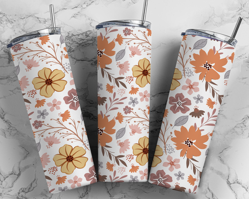 Bright Floral 40 oz Tumbler Sublimation Transfer – Rusty Rocker Transfers