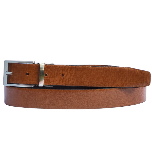 Reversible black belt in leather and nubuck - Clint - The Nines
