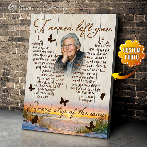 Memory Picture Frame, In Loving Memory Personalized Gifts, I Never Left You Poem On Canvas