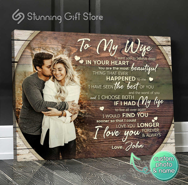 Personalized Couple Canvas, Personalized Gift For Wife, Customized Gifts For Husband